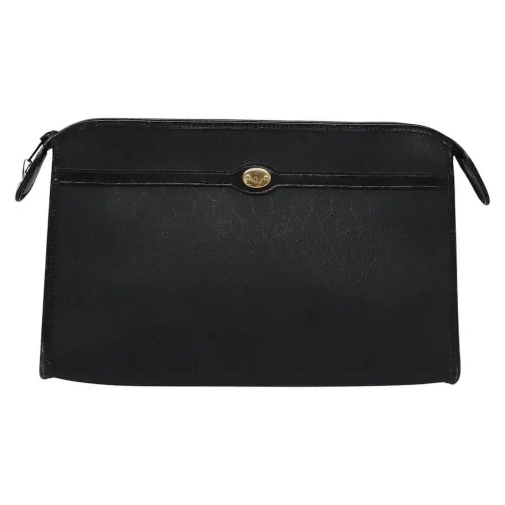 Dior Honeycomb Canvas Clutch Bag Black